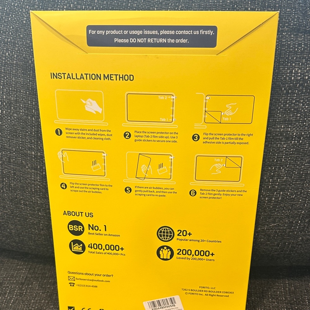 Privacy Screen Protector - Yellow - Picture 2 of 3
